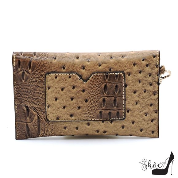 Veda Ostrich Tote and Clutch Set - Picture 6 of 6